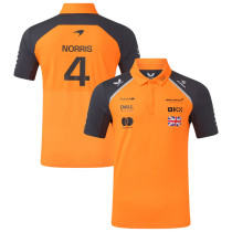2025 McLaren NORRIS #4 Polo Yellow Racing Suit (有领)