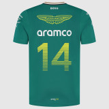 2024 F1 Aston Martin #14 Green Racing Suit (圆领)