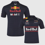 2025 F1 Red Bull Black Polo Racing Suit(有领)