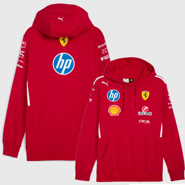 2025 F1 Ferrari Red Hoody(有帽卫衣)