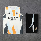 2025-26 RMA White Tank top and shorts suit