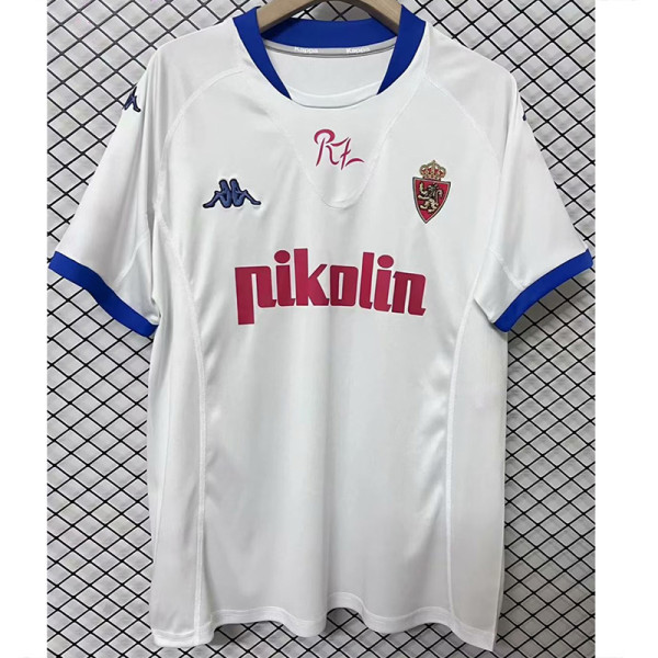 2001-2002 Zaragoza Home Retro Soccer Jersey