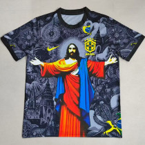 2025-26 Brazil Black Red Special Edition Fans Soccer Jersey