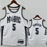 2024-25 Magic BANCHERO #5 White City Edition Top Quality Hot Pressing NBA Jersey