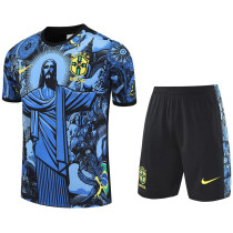 2025-26 Brazil Blue Training Short Suit