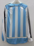 2006 Argentina Home Long Sleeve Retro Soccer Jersey (长袖)