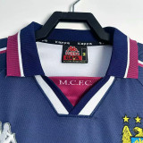 1997-1998 Man City Away Long Sleeve Retro Soccer Jersey (长袖)