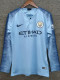 2018-2019 Man City Home Long Sleeve Retro Soccer Jersey (长袖)