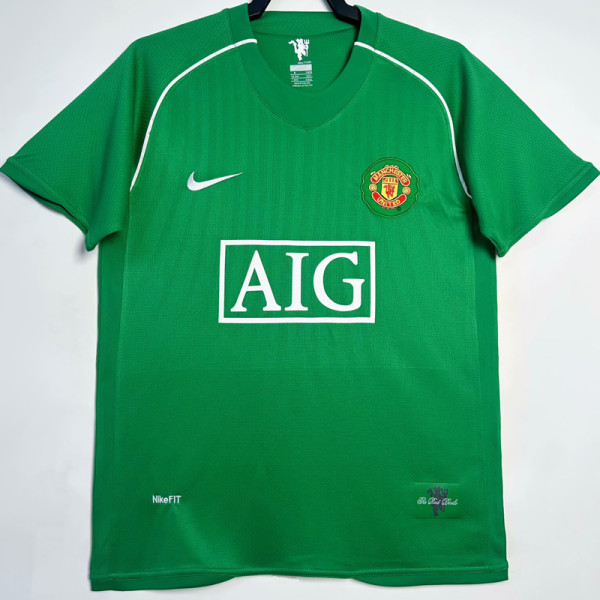 2007-2008 Man Utd Green Goalkeeper Retro Soccer Jersey