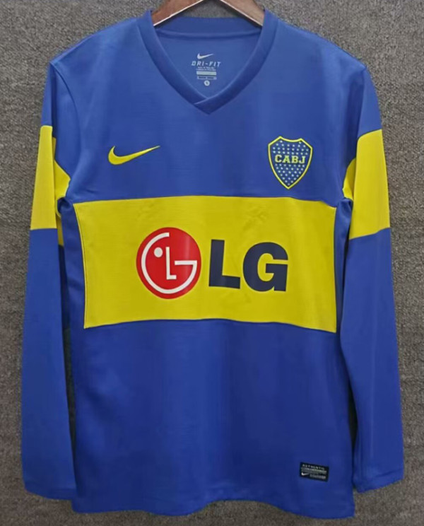 2011-2012 Boca Juniors Home Long Sleeve Retro Soccer Jersey (长袖)