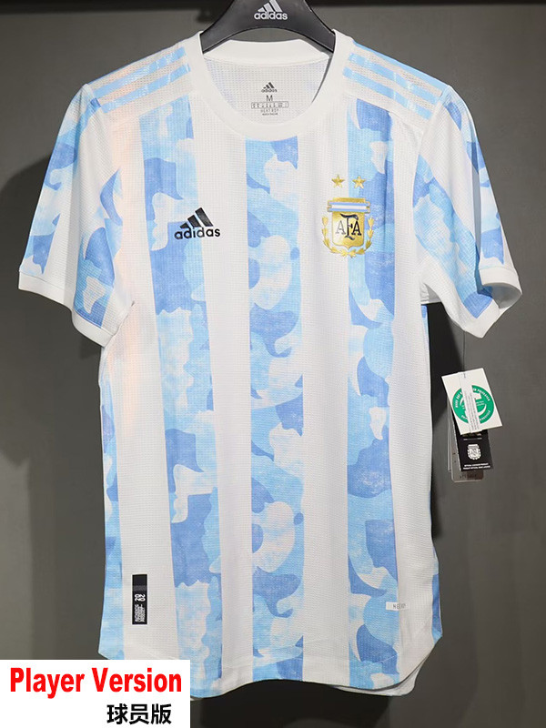 2020-2021 Argentina Home Player Version 球员 Retro Soccer Jersey