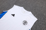 2025-26 Man Utd White Tank top and shorts suit #D25101
