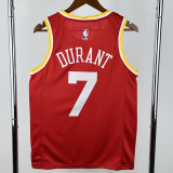 ROCKETS DURANT #7 Red Retro Top Quality Hot Pressing NBA Jersey