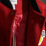 2025-26 Man Utd Red Cotton Baseball Jacket