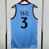 2024-25 Clippers PAUL #3 Blue City Edition Top Quality Hot Pressing NBA Jersey