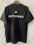 2025 F1 Mercedes Black T-Shirts Racing Suit(圆领)
