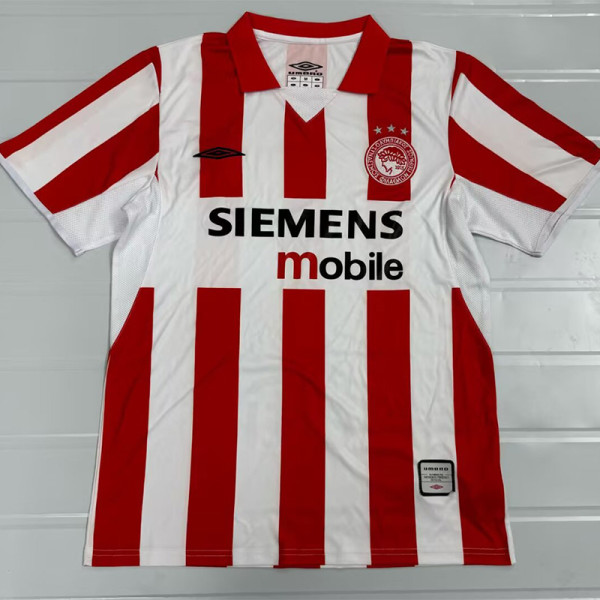 2004-2005 Olympiacos Home Retro Soccer Jersey