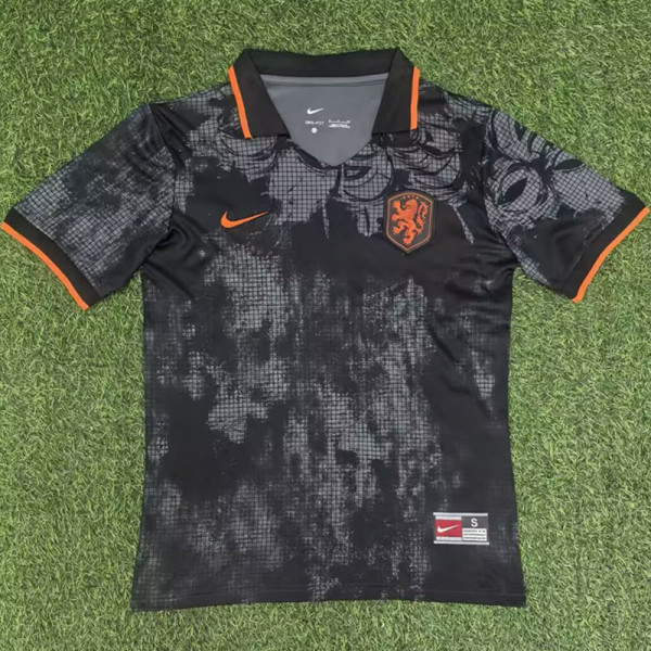 2025-26 Netherlands Black Special Edition Fans Soccer Jersey