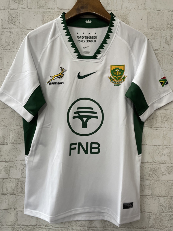 2025 South Africa White Rugby Jersey (圆领)
