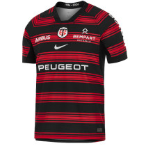 2025 Toulouse Red Black Rugby Jersey (圆领)