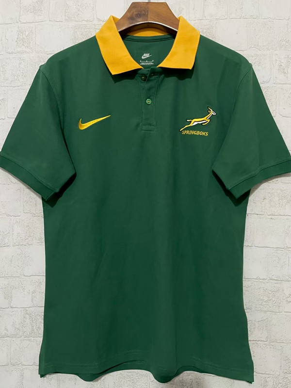 2025 South Africa Green Polo Rugby Jersey (有领)