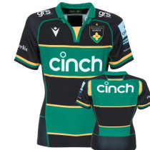 2025 Northampton Saints Home Black Polo Rugby Jersey (有领)