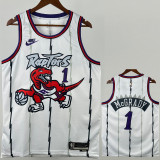 2025-26 Raptors McGRADY #1 White Retro Top Quality Hot Pressing NBA Jersey