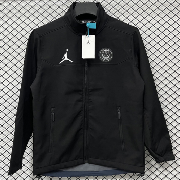 2025-26 PSG Jordan Black Outdoor Jackets #RK901软料