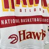 2026 Hawks White Retro High Quality Casual T-Shirt #MN