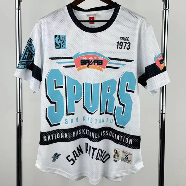 2026 SA SPURS White Retro High Quality Casual T-Shirt #MN