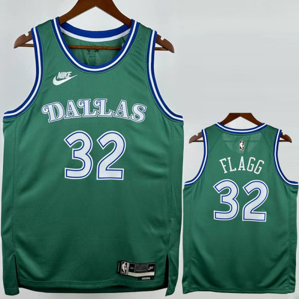 2025-26 Dallas Mavericks FLAGG #32 Green Retro Top Quality Hot Pressing NBA Jersey