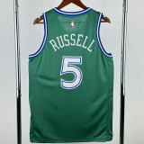 2025-26 Dallas Mavericks RUSSELL #5 Green Retro Top Quality Hot Pressing NBA Jersey