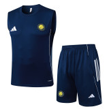 2025-26 AL-Nassr Royal blue Tank top and shorts suit #D25213