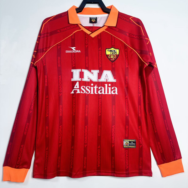 1999-2000 Roma Home Long Sleeve Retro Soccer Jersey (长袖)