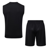 2025-26 Man City Black Tank top and shorts suit #D25229