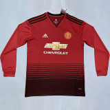 2018-2019 Man Utd Home Long Sleeve Retro Soccer Jersey (长袖)