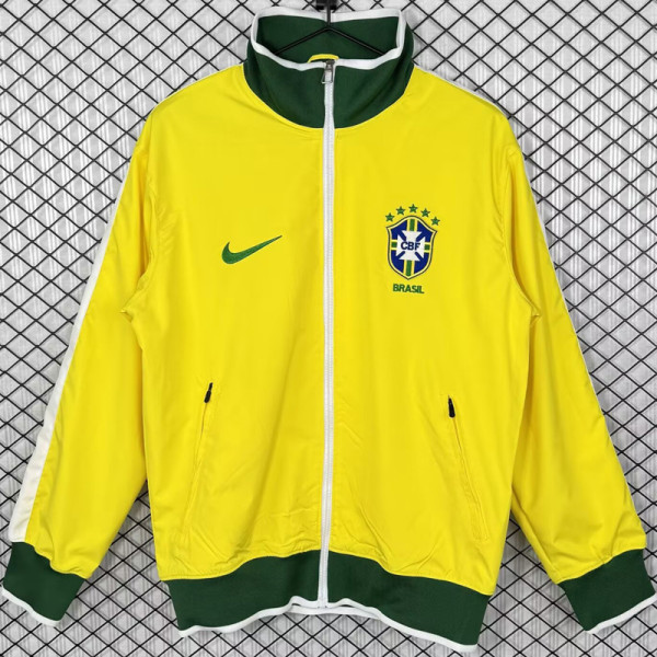 2010-2011 Brazil Yellow Retro Windbreaker