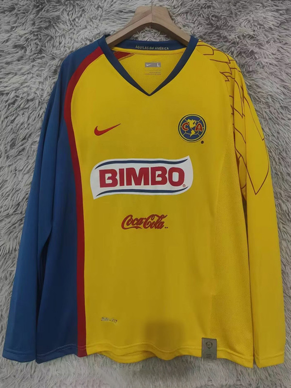 2007-2008 Club America Home Long Sleeve Retro Soccer Jersey (长袖)