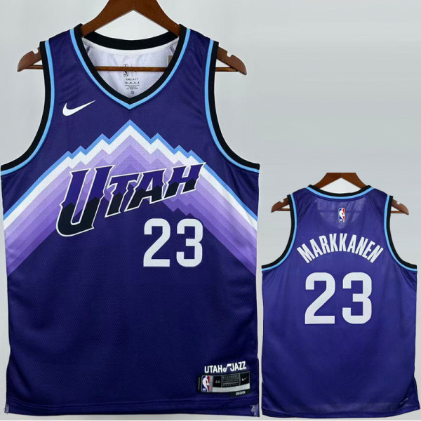 2025-26 JAZZ MARKKANEN #23 Purple Top Quality Hot Pressing NBA Jersey