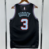 2025-26 BULLS GIDDEY #3 Black City Edition Top Quality Hot Pressing NBA Jersey