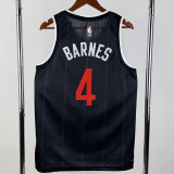 2025-26 Raptors BARNES #4 Black City Edition Top Quality Hot Pressing NBA Jersey