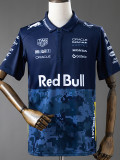 2025 Red Bull Royal blue Polo Racing Suit