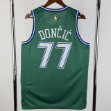2025-26 Dallas Mavericks DONCIC #77 Green Retro Top Quality Hot Pressing NBA Jersey