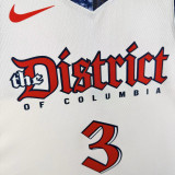 2024-25 Wizards YONG #3 White City Edition Top Quality Hot Pressing NBA Jersey