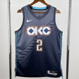2025-26 OKC Thunder GILGEOUS-ALEXANDER #2 Gray City Edition Top Quality Hot Pressing NBA Jersey