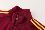2026-27 Roma Brown Red Jacket Tracksuit #01