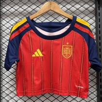 2026-27 World Cup Spain Home Women Cheerleader Shirt (女啦啦短袖)