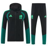 2025-26 Mexico Black Windbreaker Suit (Hoodie)(风衣套装)