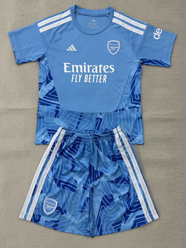2026-27 ARS Lake blue Goalkeeper Kids Soccer Jersey