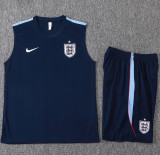 2026-27 England Royal blue Tank top and shorts suit #D26042
